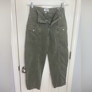 PAIGE Women’s Alexis Cargo Olive Denim Jeans Size 26